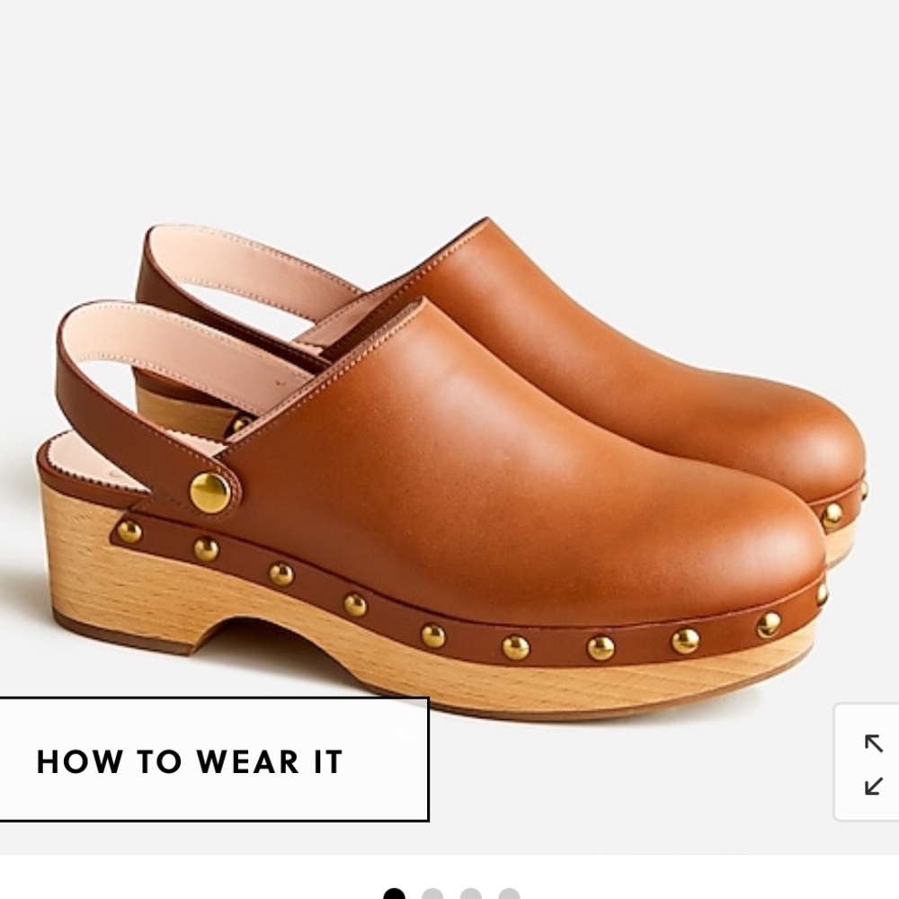 J. Crew convertible leather clogs 8.5 - LIKE NEW